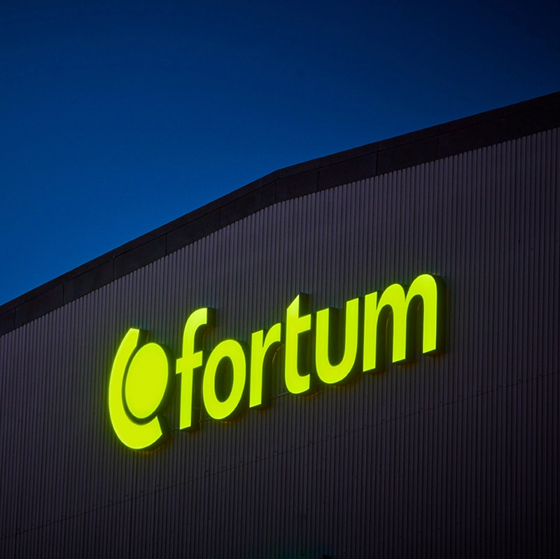 fortums led skyltar