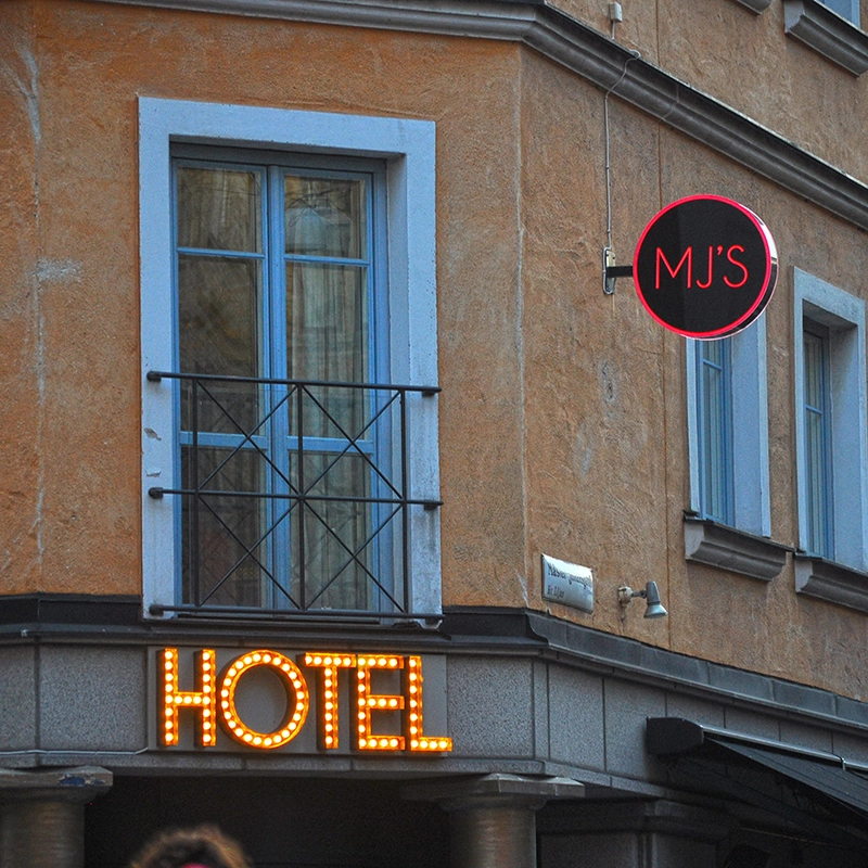 led skyltar för hotell