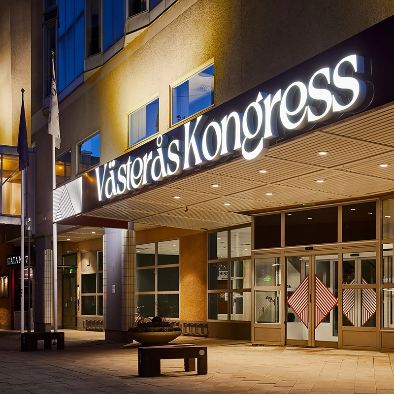 Led skylt för västerås kongress